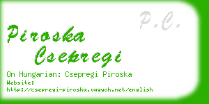 piroska csepregi business card